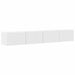 Dulap TV de perete Pe perete 2 pcs Alb Lucios 98 x 31 x 29,5 cm - WALTI WALTI