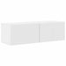 Dulap TV de perete Pe perete 2 pcs Alb Lucios 98 x 31 x 29,5 cm - WALTI WALTI