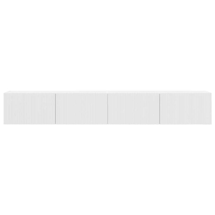 Dulap TV de perete Pe perete 2 pcs Alb Lucios 98 x 31 x 29,5 cm - WALTI WALTI