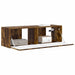Dulap TV de perete Pe perete Stejar fumuriu 98 x 31 x 29,5 cm - WALTI WALTI
