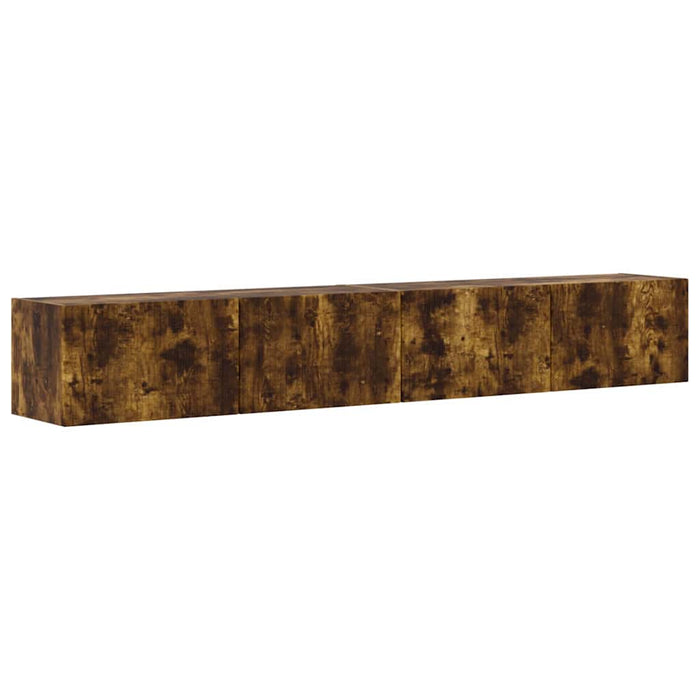 Dulap TV de perete 2 pcs Stejar fumuriu 98 x 31 x 29,5 cm - WALTI WALTI