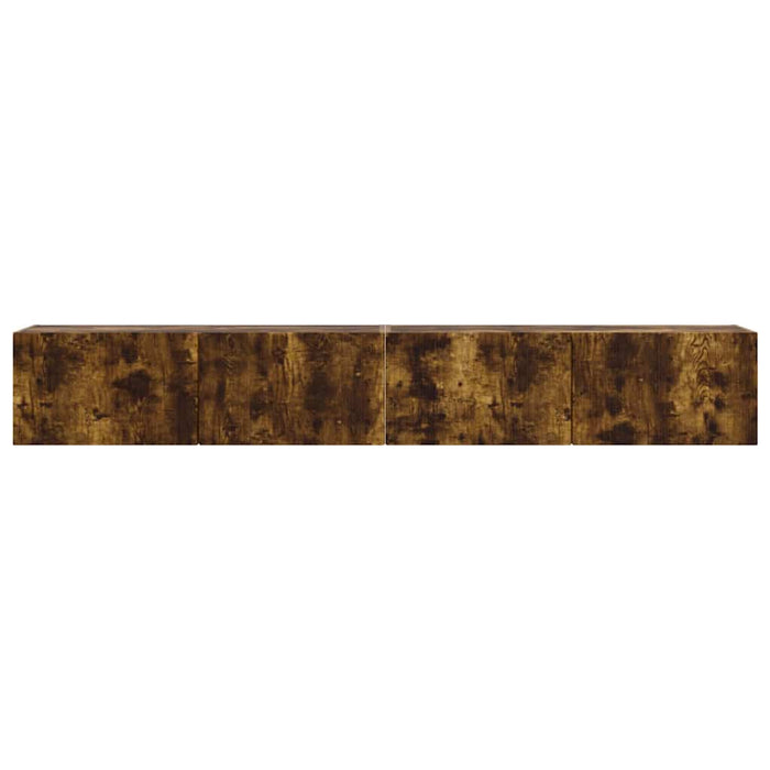 Dulap TV de perete 2 pcs Stejar fumuriu 98 x 31 x 29,5 cm - WALTI WALTI