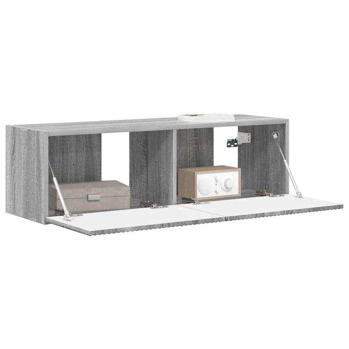 Dulap TV de perete Gri Sonoma 98 x 31 x 29,5 cm Lemn compozit - WALTI WALTI