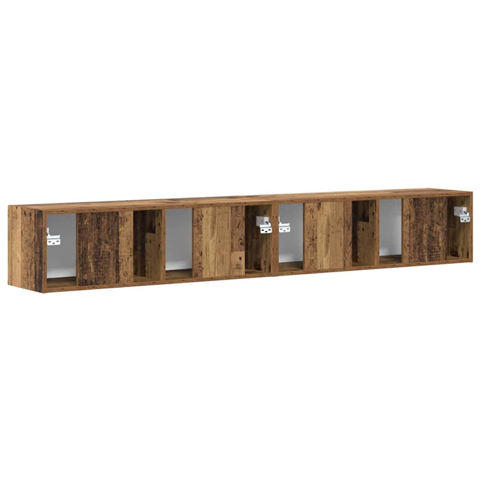 Dulap TV de perete Pe perete 2 pcs Lemn Vechi 98 x 31 x 29,5 cm - WALTI WALTI