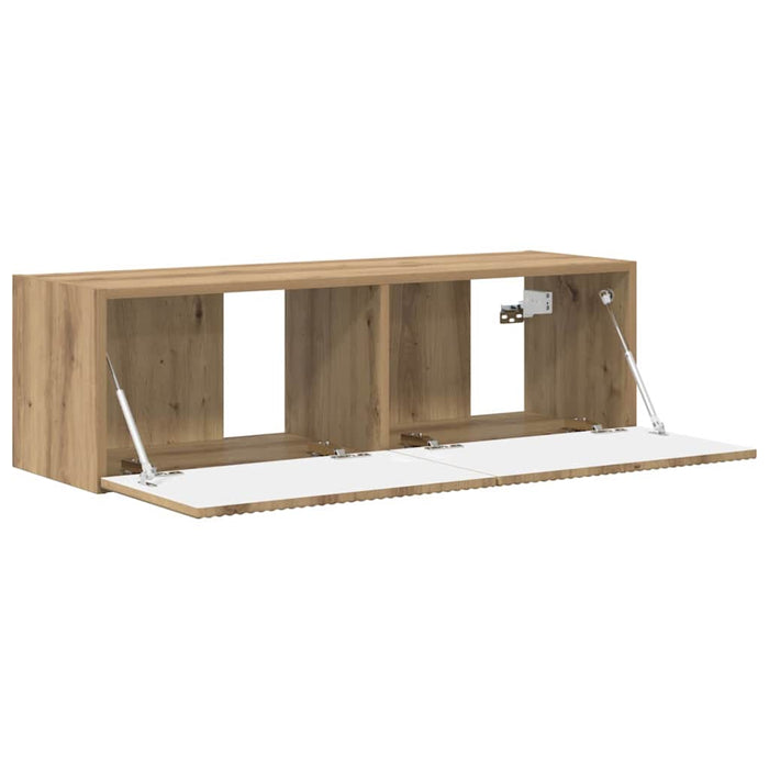 Dulap TV de perete 98 x 31 x 29,5 cm Stejar artizanal - WALTI WALTI