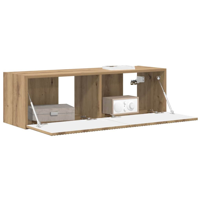 Dulap TV de perete 98 x 31 x 29,5 cm Stejar artizanal - WALTI WALTI