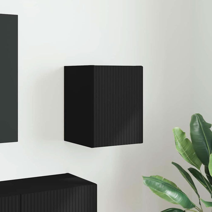 Dulap TV de perete Negru 30 x 31 x 40 cm Lemn compozit - WALTI WALTI