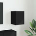 Dulap TV de perete Negru 30 x 31 x 40 cm Lemn compozit - WALTI WALTI