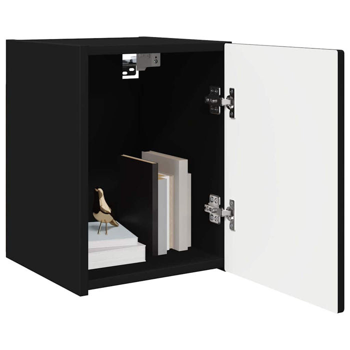 Dulap TV de perete Negru 30 x 31 x 40 cm Lemn compozit - WALTI WALTI