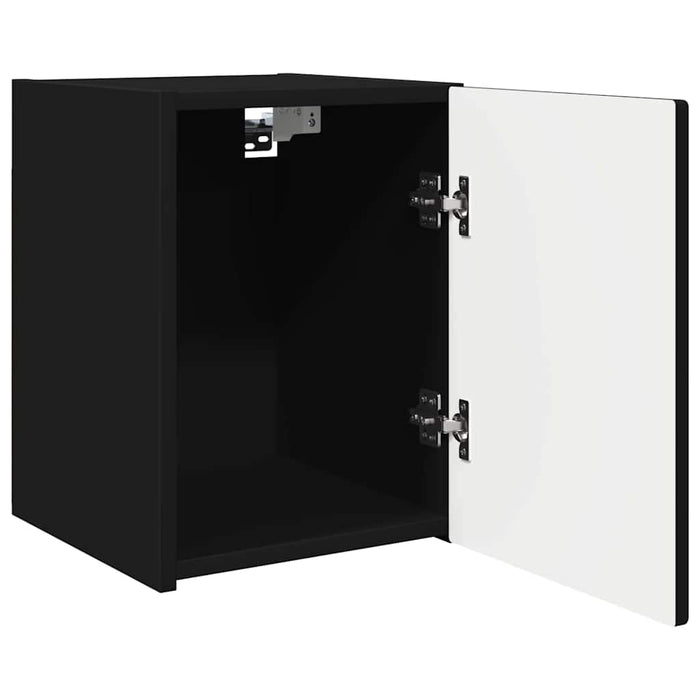 Dulap TV de perete 2 pcs Negru 30 x 31 x 40 cm Lemn compozit - WALTI WALTI
