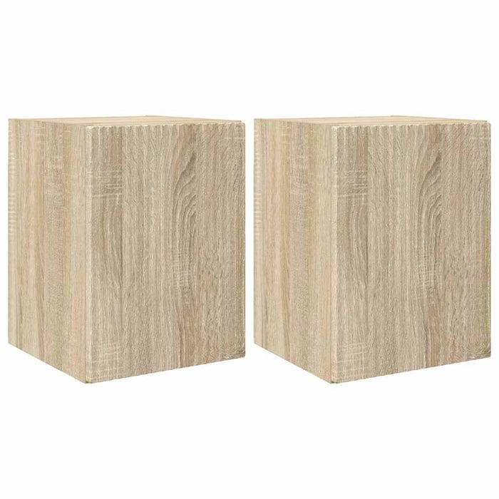 Dulap TV de perete 2 pcs Sonoma 30 x 31 x 40 cm Lemn compozit - WALTI WALTI