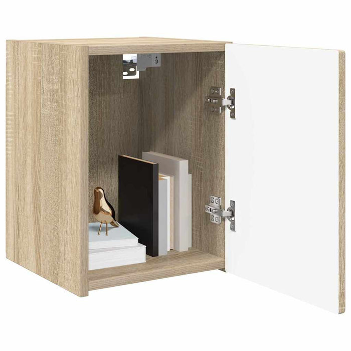 Dulap TV de perete 2 pcs Sonoma 30 x 31 x 40 cm Lemn compozit - WALTI WALTI