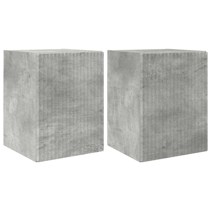 Dulap TV de perete 2 pcs Beton 30 x 31 x 40 cm Lemn compozit - WALTI WALTI