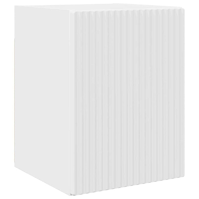Dulap TV de perete Alb Lucios 30 x 31 x 40 cm Lemn compozit - WALTI WALTI