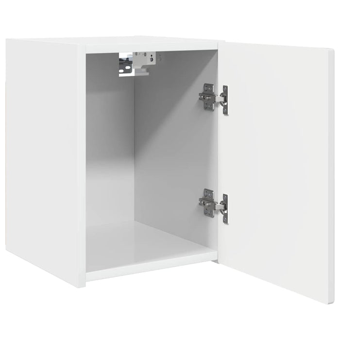 Dulap TV de perete Alb Lucios 30 x 31 x 40 cm Lemn compozit - WALTI WALTI