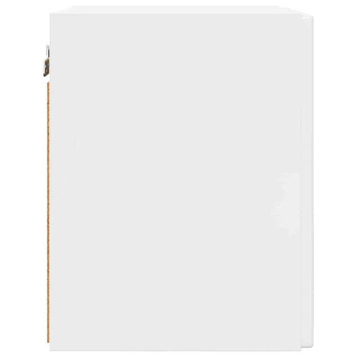 Dulap TV de perete Alb Lucios 30 x 31 x 40 cm Lemn compozit - WALTI WALTI
