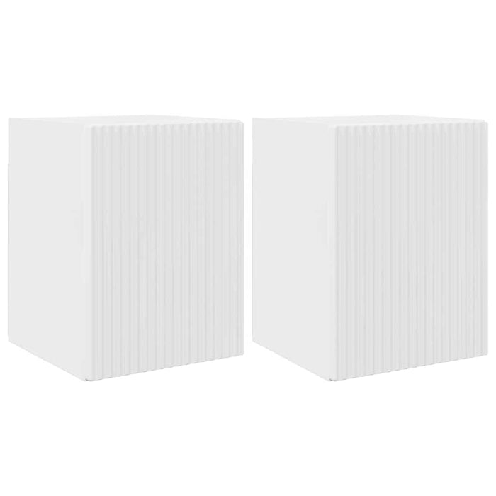 Dulap TV de perete Pe perete 2 pcs Alb Lucios 30 x 31 x 40 cm - WALTI WALTI