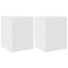 Dulap TV de perete Pe perete 2 pcs Alb Lucios 30 x 31 x 40 cm - WALTI WALTI