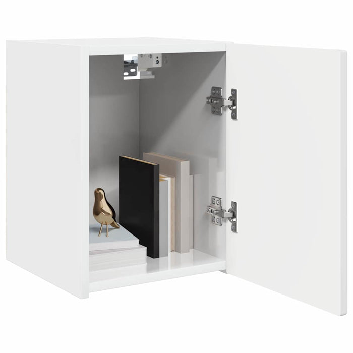 Dulap TV de perete Pe perete 2 pcs Alb Lucios 30 x 31 x 40 cm - WALTI WALTI