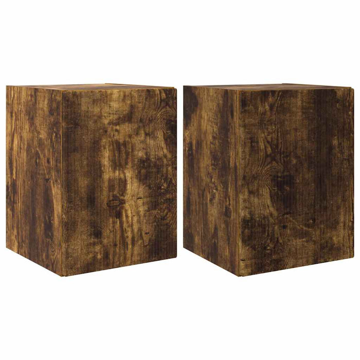 Dulap TV de perete 2 pcs Stejar fumuriu 30 x 31 x 40 cm - WALTI WALTI