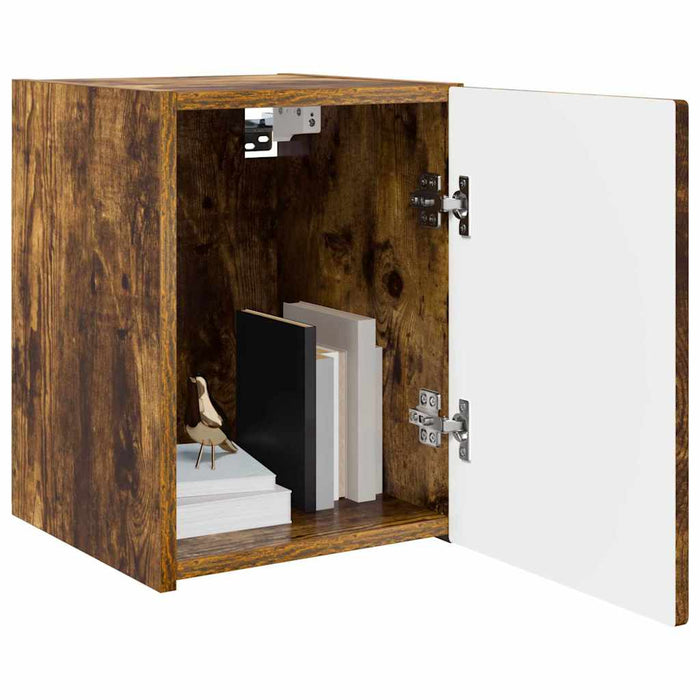 Dulap TV de perete 2 pcs Stejar fumuriu 30 x 31 x 40 cm - WALTI WALTI