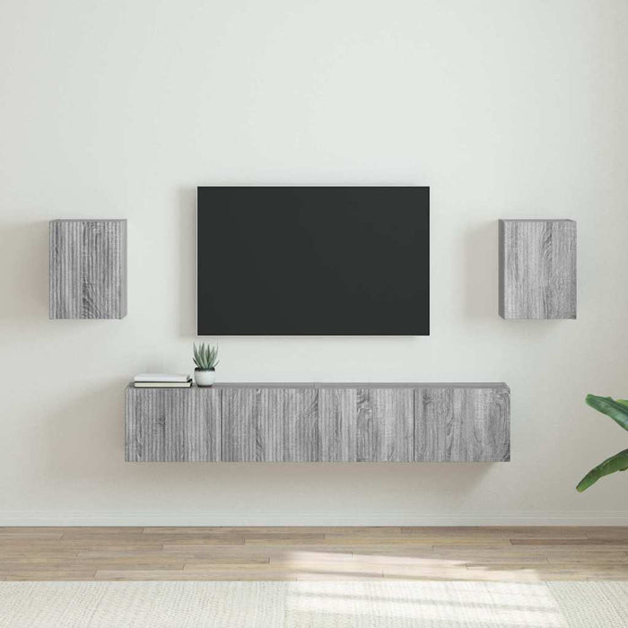 Dulap TV de perete Pe perete 2 pcs Gri Sonoma 30 x 31 x 40 cm - WALTI WALTI