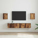 Dulap TV de perete Pe perete 2 pcs Lemn Vechi 30 x 31 x 40 cm - WALTI WALTI