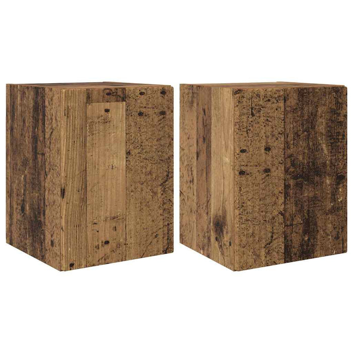 Dulap TV de perete Pe perete 2 pcs Lemn Vechi 30 x 31 x 40 cm - WALTI WALTI