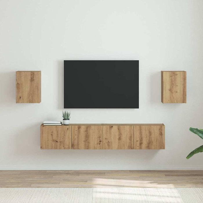 Dulap TV de perete 2 pcs Stejar artizanal 30 x 31 x 40 cm - WALTI WALTI