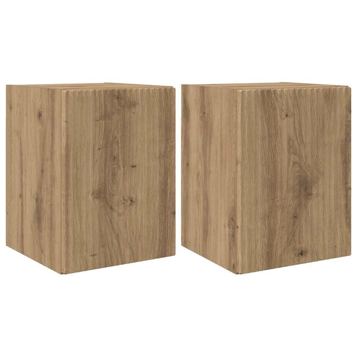Dulap TV de perete 2 pcs Stejar artizanal 30 x 31 x 40 cm - WALTI WALTI