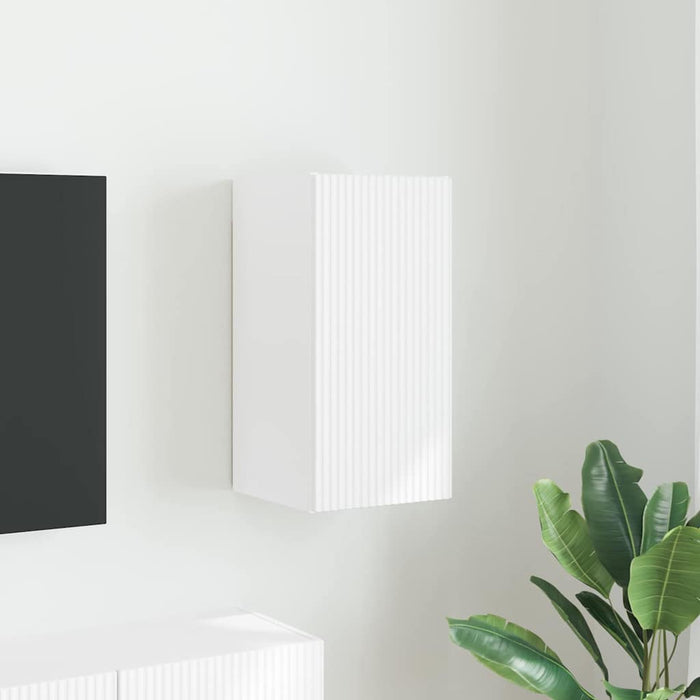 Dulap TV de perete Pe perete Alb 30 x 31 x 60 cm Lemn compozit - WALTI WALTI