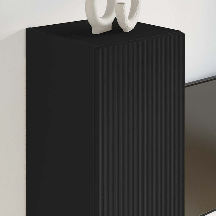 Dulap TV de perete Negru 30 x 31 x 60 cm Lemn compozit - WALTI WALTI