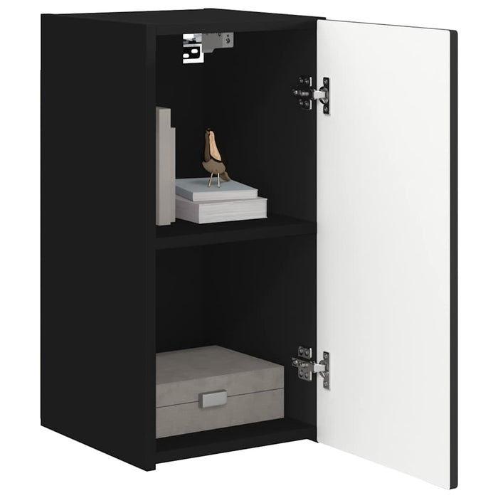 Dulap TV de perete Negru 30 x 31 x 60 cm Lemn compozit - WALTI WALTI