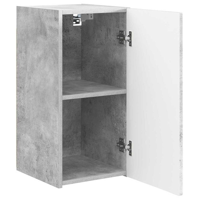 Dulap TV de perete 2 pcs Beton 30 x 31 x 60 cm Lemn compozit - WALTI WALTI