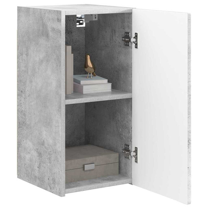 Dulap TV de perete 2 pcs Beton 30 x 31 x 60 cm Lemn compozit - WALTI WALTI