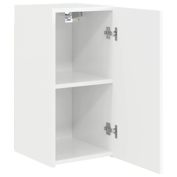 Dulap TV de perete Alb Lucios 30 x 31 x 60 cm Lemn compozit - WALTI WALTI
