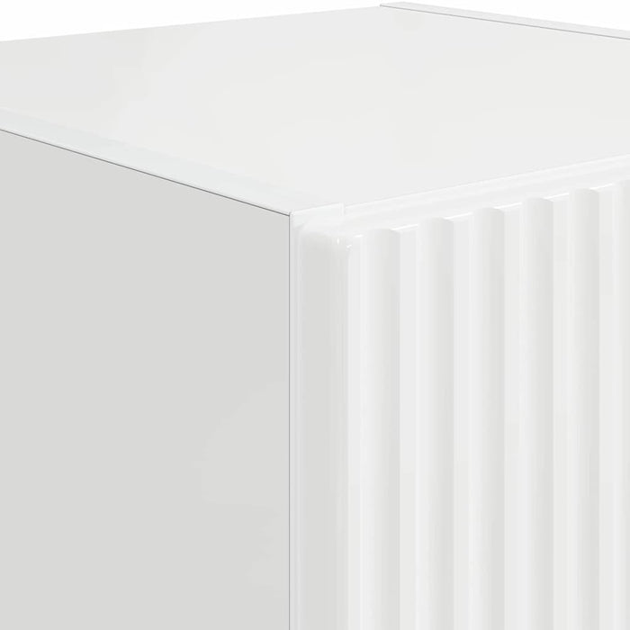 Dulap TV de perete Pe perete 2 pcs Alb Lucios 30 x 31 x 60 cm - WALTI WALTI