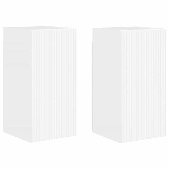 Dulap TV de perete Pe perete 2 pcs Alb Lucios 30 x 31 x 60 cm - WALTI WALTI