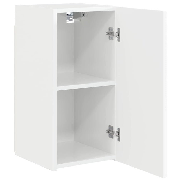 Dulap TV de perete Pe perete 2 pcs Alb Lucios 30 x 31 x 60 cm - WALTI WALTI