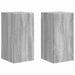 Dulap TV de perete Pe perete 2 pcs Gri Sonoma 30 x 31 x 60 cm - WALTI WALTI