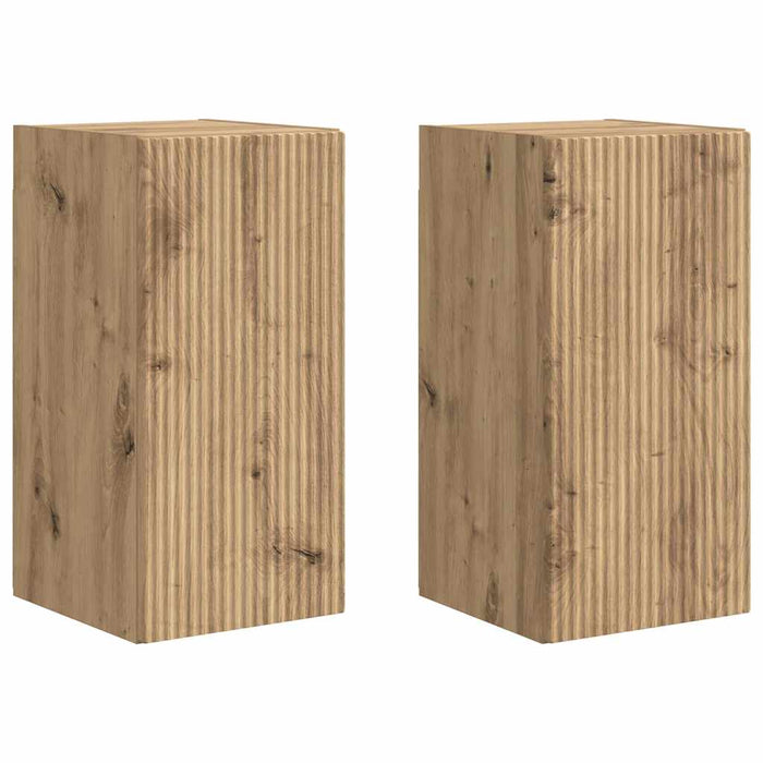 Dulap TV de perete 2 pcs Stejar artizanal 30 x 31 x 60 cm - WALTI WALTI
