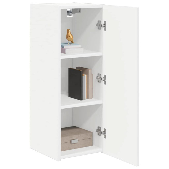 Dulap TV de perete Pe perete Alb 30 x 31 x 80 cm Lemn compozit - WALTI WALTI