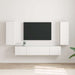 Dulap TV de perete 2 pcs Alb 30 x 31 x 80 cm Lemn compozit - WALTI WALTI