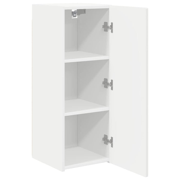 Dulap TV de perete 2 pcs Alb 30 x 31 x 80 cm Lemn compozit - WALTI WALTI