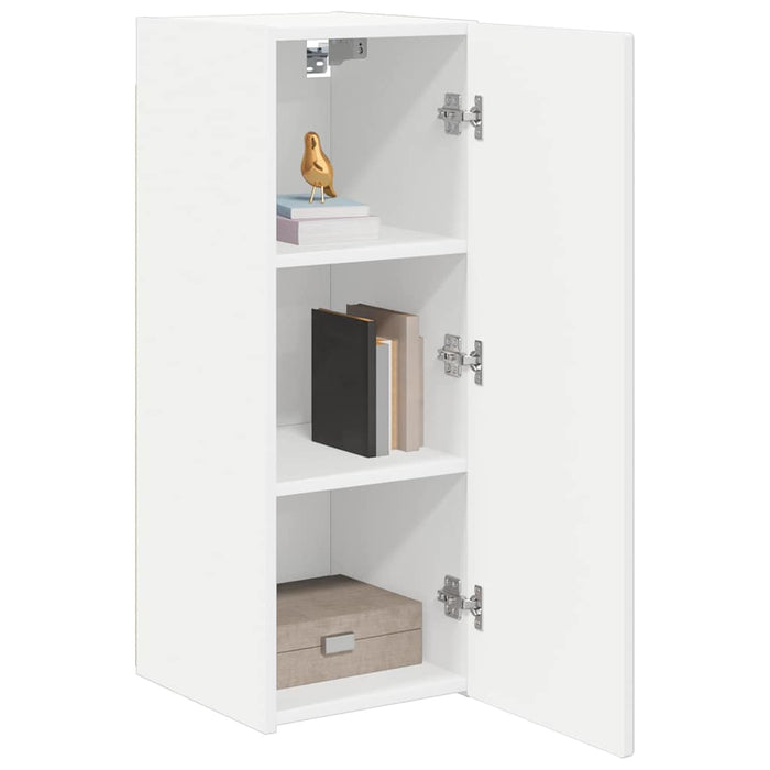 Dulap TV de perete 2 pcs Alb 30 x 31 x 80 cm Lemn compozit - WALTI WALTI