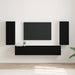 Dulap TV de perete 2 pcs Negru 30 x 31 x 80 cm Lemn compozit - WALTI WALTI