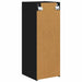 Dulap TV de perete 2 pcs Negru 30 x 31 x 80 cm Lemn compozit - WALTI WALTI