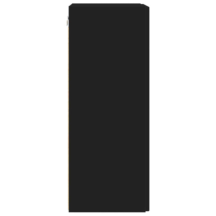Dulap TV de perete 2 pcs Negru 30 x 31 x 80 cm Lemn compozit - WALTI WALTI