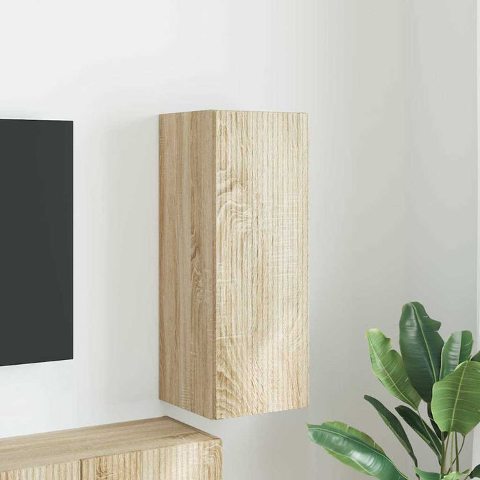 Dulap TV de perete Sonoma 30 x 31 x 80 cm Lemn compozit - WALTI WALTI