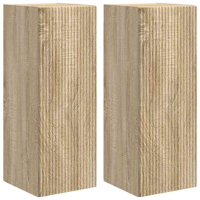 Dulap TV de perete 2 pcs Sonoma 30 x 31 x 80 cm Lemn compozit - WALTI WALTI
